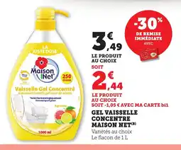 Bi1 MAISON NET Gel vaisselle concentre offre