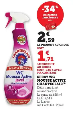 Bi1 CHANTECLAIR Spray wc mousse active offre