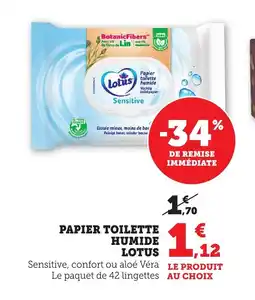 Bi1 LOTUS Papier toilette humide offre