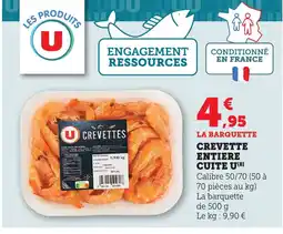 Bi1 U Crevette entiere cuite offre