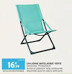 Intermarché Chilienne matelassee verte offre
