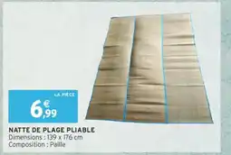 Intermarché Natte de plage pliable offre