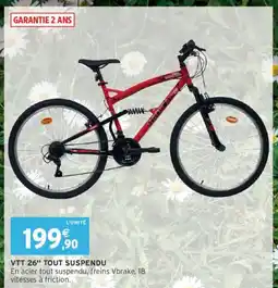 Intermarché Vtt 26" tout suspendu offre