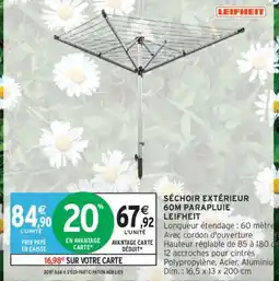 Intermarché LEIFHEIT Séchoir extérieur offre