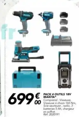 Les Briconautes Pack 4 outils 18v offre