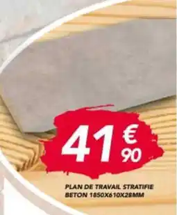 Les Briconautes Plan de travail stratifie beton offre