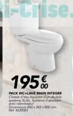 Les Briconautes Pack wc+lave main integre offre