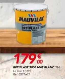 Les Briconautes Retiplast 3000 mat blanc offre