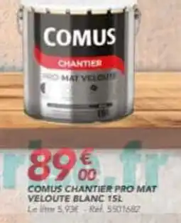 Les Briconautes COMUS Chantier pro mat veloute blanc offre