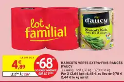 Intermarché D'AUCY Haricots verts extra-fins rangés offre