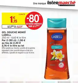 Intermarché LABELL Gel douche monoï offre