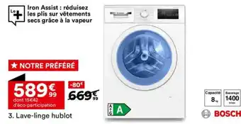 BUT BOSCH Lave-linge hublot offre