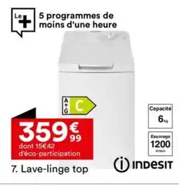 BUT INDESIT Lave-linge top offre
