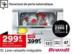 BUT BRANDT Lave-vaisselle intégrable offre