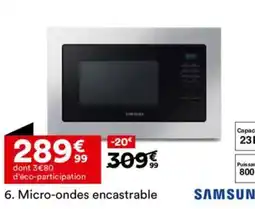 BUT SAMSUNG Micro-ondes encastrable offre