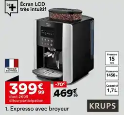 BUT KRUPS Expresso avec broyeur offre
