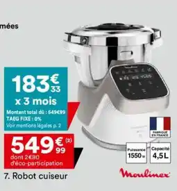 BUT MOULINEX Robot cuiseur offre