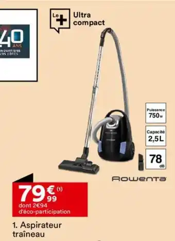 BUT ROWENTA Aspirateur traîneau offre