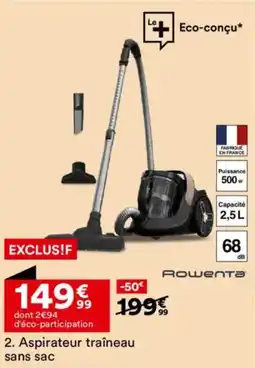 BUT ROWENTA Aspirateur traîneau sans sac offre