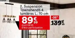 BUT Suspension Townshend5 4 lumières L. 70 cm offre
