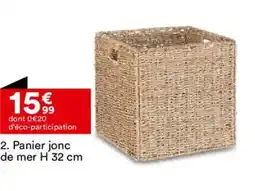 BUT Panier jonc de mer H 32 cm offre