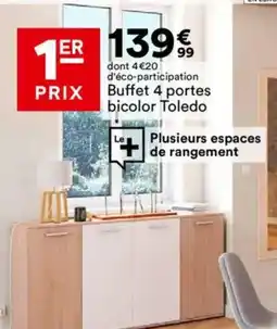 BUT Buffet 4 portes bicolor Toledo offre