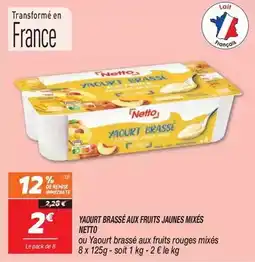 Netto Yaourt brassé aux fruits jaunes mixés offre