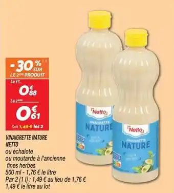 Netto Netto - vinaigrette nature offre