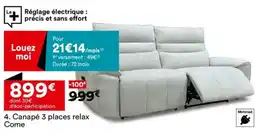 BUT Canapé 3 places relax Come offre