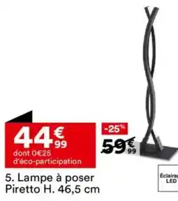 BUT Lampe à poser Piretto H. 46,5 cm offre
