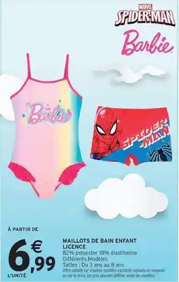 Intermarché Hyper Marvel - maillots de bain enfant offre