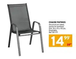 Trafic Chaise patmos offre