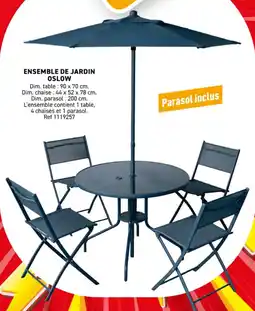 Trafic Ensemble de jardin oslow offre