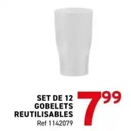 Trafic Set de 12 gobelets reutilisables offre