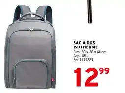 Trafic Sac a dos isotherme offre