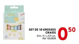 Trafic Set de 10 grosses craies offre