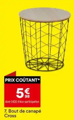 BUT Bout de canapé Cross offre