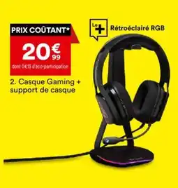 BUT Casque Gaming + support de casque offre