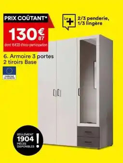 BUT Armoire 3 portes 2 tiroirs Base offre