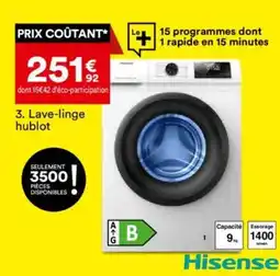 BUT HISENSE Lave-linge hublot offre