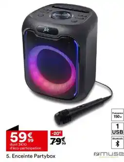 BUT MUSE Enceinte Partybox offre