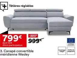 BUT Canapé convertible méridienne Wesley offre