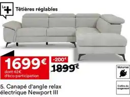 BUT Canapé d'angle relax électrique Newport III offre