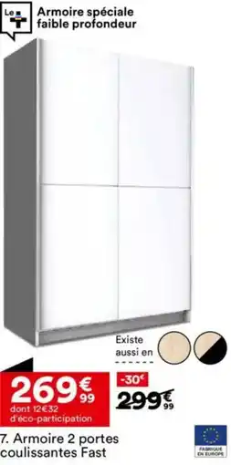 BUT Armoire 2 portes coulissantes Fast offre