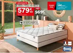 BUT Matelas Fitness 140x190 cm offre