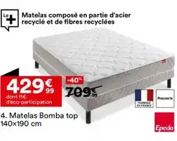 BUT EPEDA Matelas Bomba top 140x190 cm offre
