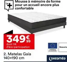 BUT DREAMEA Matelas Gaïa 140x190 cm offre