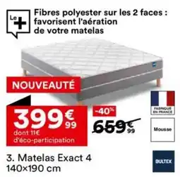 BUT Matelas Exact 4 140x190 cm offre
