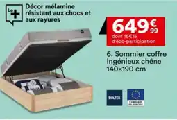 BUT BULTEX Sommier coffre Ingénieux chêne 140x190 cm offre
