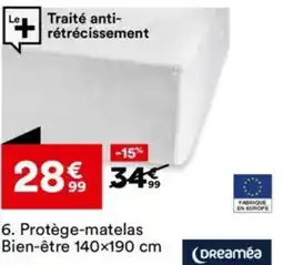 BUT DREAMEA Protège-matelas Bien-être 140x190 cm offre